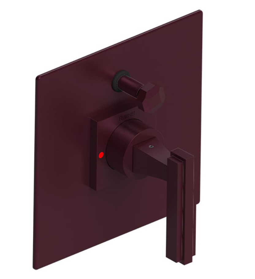 Rubinet T2YMQL Pressure Balance Shower Valve With Stop Two Way Diverter Trim Only