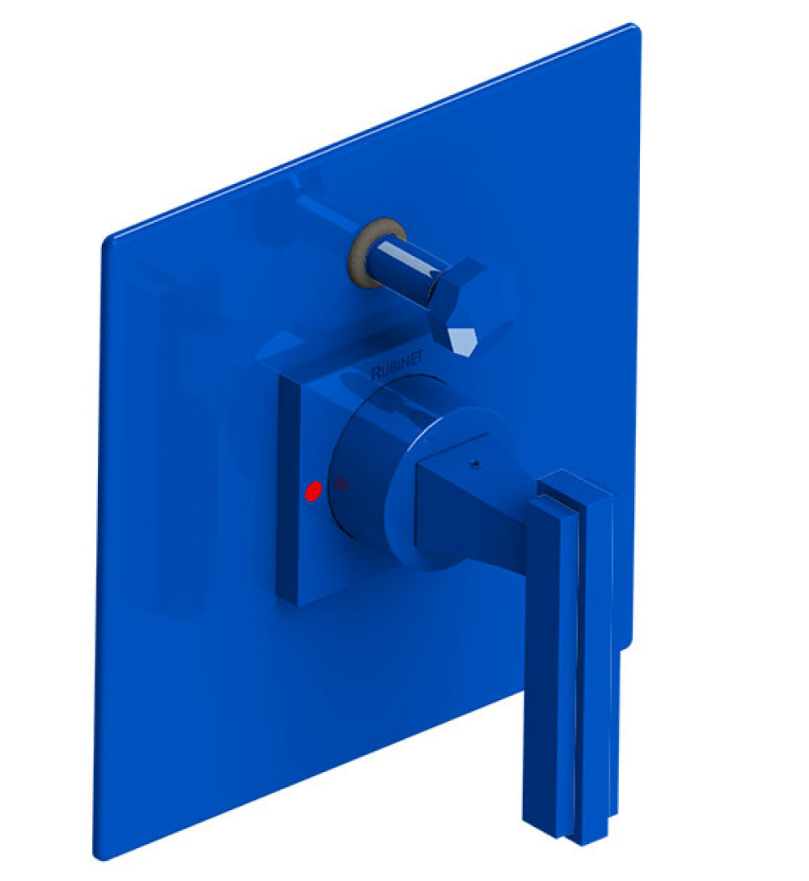 Rubinet T2YMQL Pressure Balance Shower Valve With Stop Two Way Diverter Trim Only