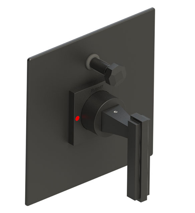 Rubinet T2YMQL Pressure Balance Shower Valve With Stop Two Way Diverter Trim Only