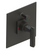 Rubinet T2YMQL Pressure Balance Shower Valve With Stop Two Way Diverter Trim Only