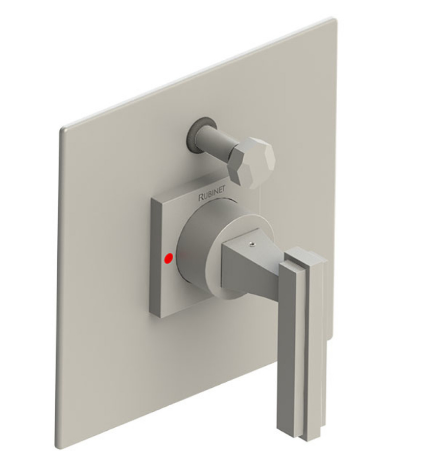 Rubinet T2YMQL Pressure Balance Shower Valve With Stop Two Way Diverter Trim Only