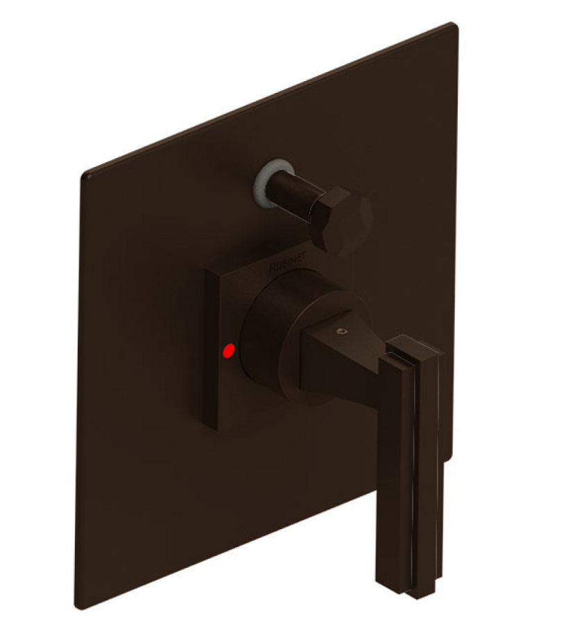 Rubinet T2YMQL Pressure Balance Shower Valve With Stop Two Way Diverter Trim Only