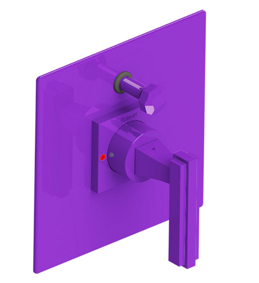 Rubinet T2YMQL Pressure Balance Shower Valve With Stop Two Way Diverter Trim Only