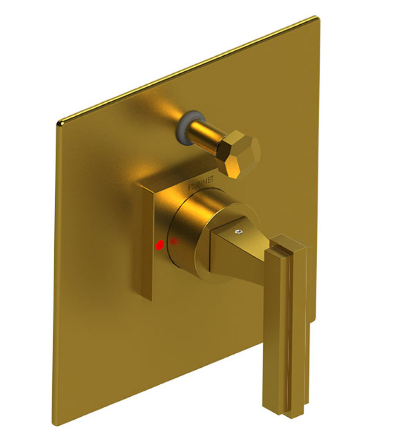Rubinet T2YMQL Pressure Balance Shower Valve With Stop Two Way Diverter Trim Only