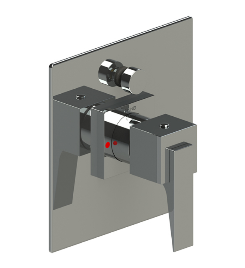 Rubinet T2YRSL Pressure Balance Shower Valve With Stop Two Way Diverter
