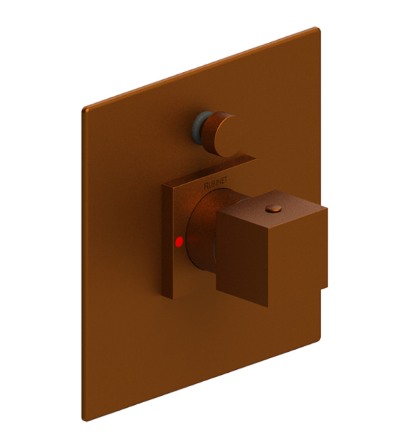 Rubinet T2YRSQ Pressure Balance Shower Valve With Stop Two Way Diverter