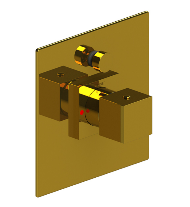 Rubinet T2YRSQ Pressure Balance Shower Valve With Stop Two Way Diverter