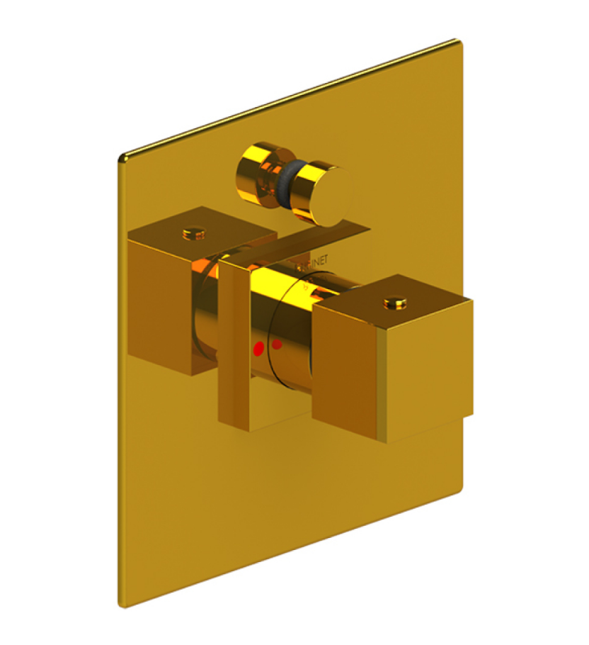 Rubinet T2YRSQ Pressure Balance Shower Valve With Stop Two Way Diverter