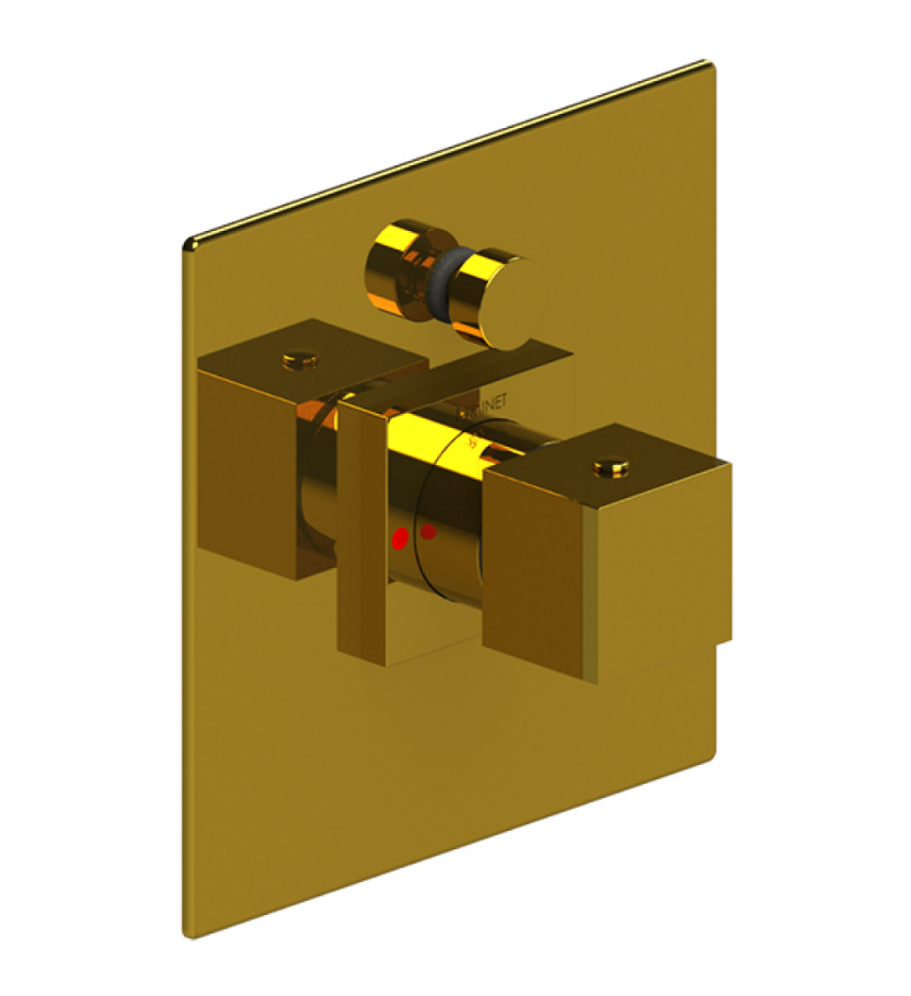 Rubinet T2YRSQ Pressure Balance Shower Valve With Stop Two Way Diverter