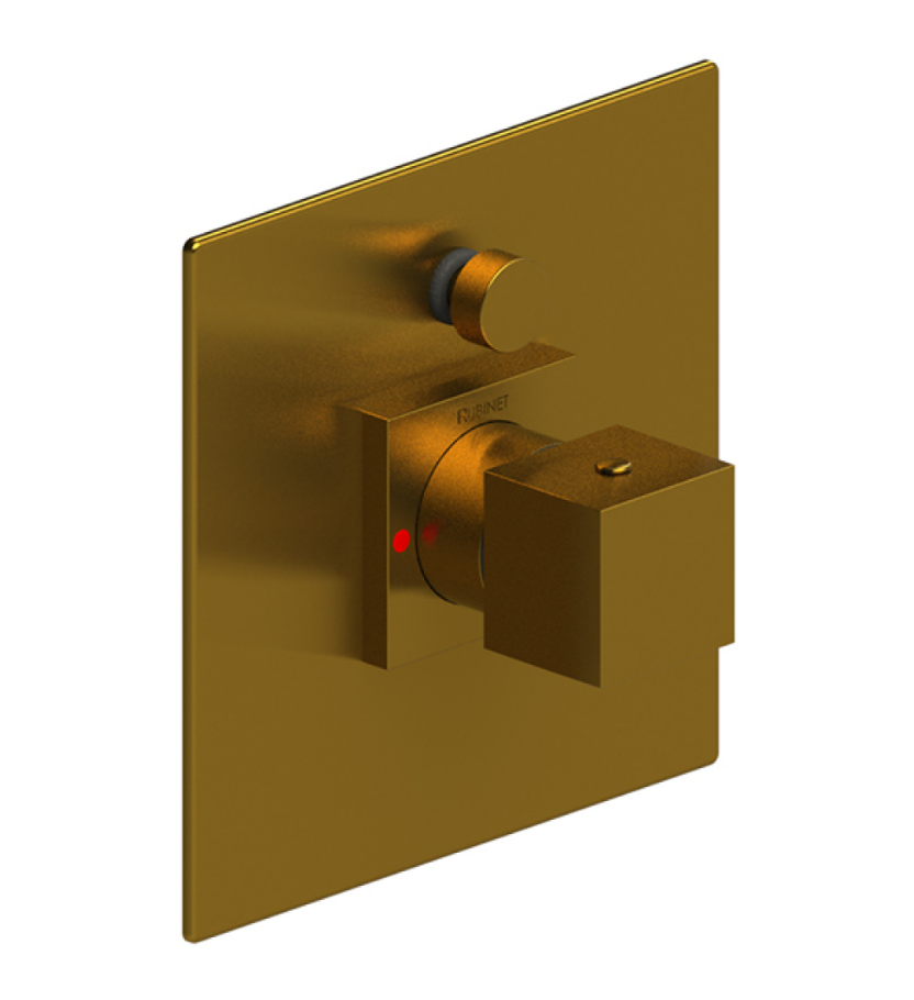 Rubinet T2YRSQ Pressure Balance Shower Valve With Stop Two Way Diverter