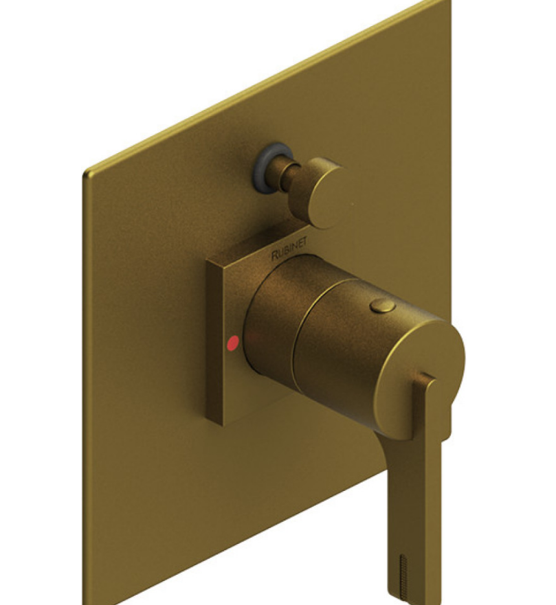 Rubinet T2YRTL Pressure Balance Shower Valve With Stop Two Way Diverter, Trim Only - Parent