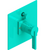 Rubinet T2YRTL Pressure Balance Shower Valve With Stop Two Way Diverter, Trim Only