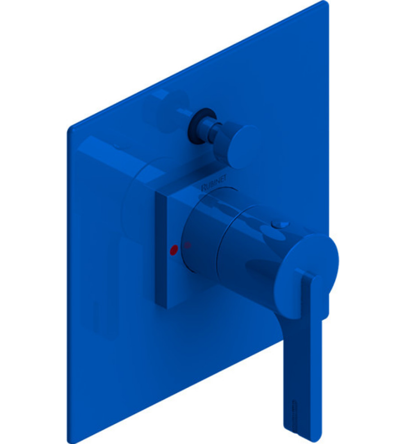 Rubinet T2YRTL Pressure Balance Shower Valve With Stop Two Way Diverter, Trim Only