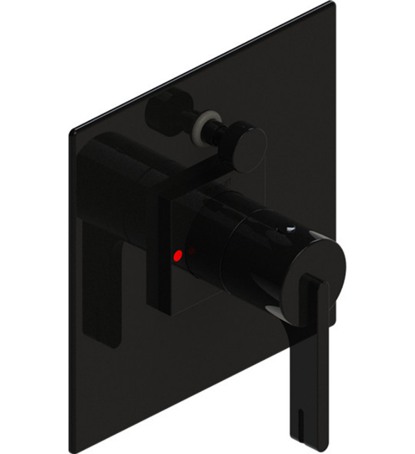 Rubinet T2YRTL Pressure Balance Shower Valve With Stop Two Way Diverter, Trim Only