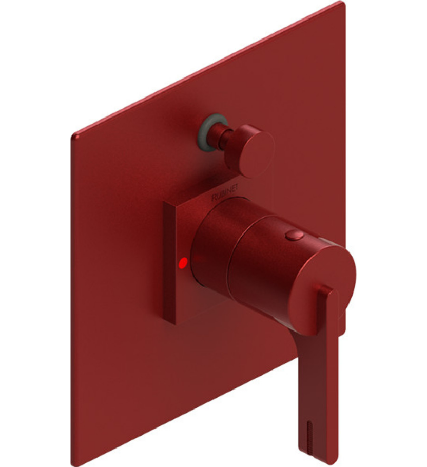 Rubinet T2YRTL Pressure Balance Shower Valve With Stop Two Way Diverter, Trim Only