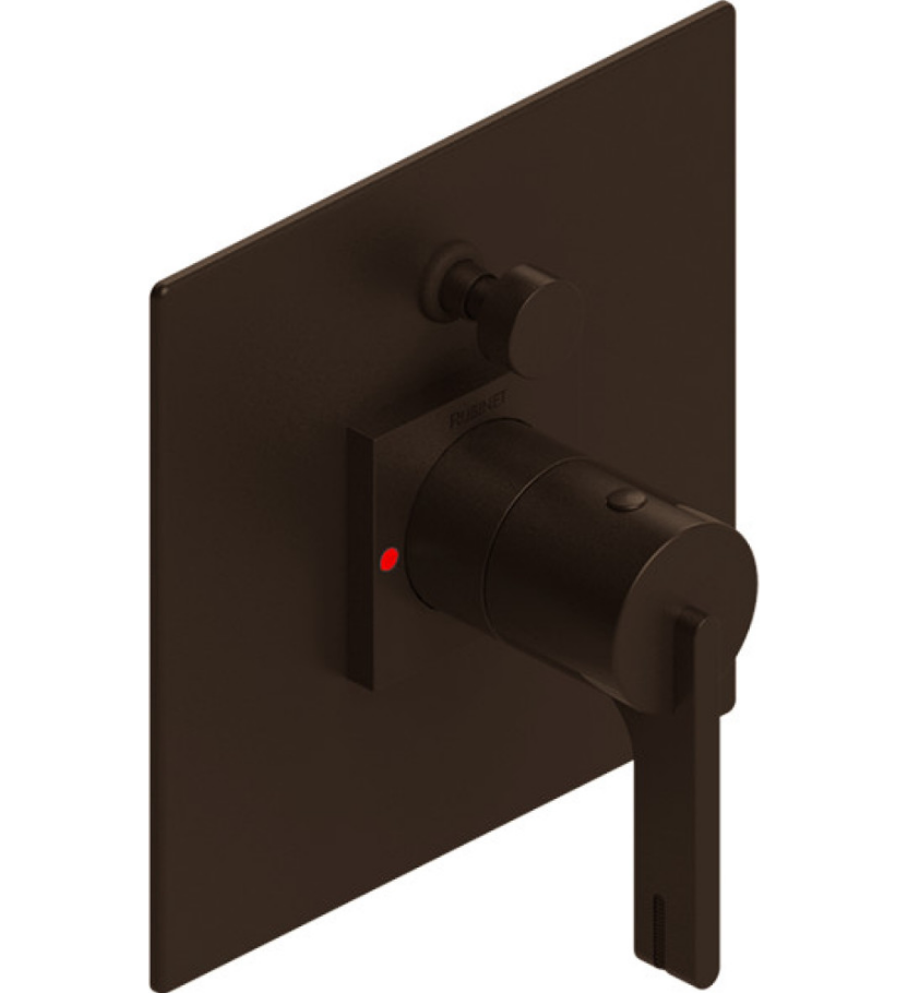 Rubinet T2YRTL Pressure Balance Shower Valve With Stop Two Way Diverter, Trim Only