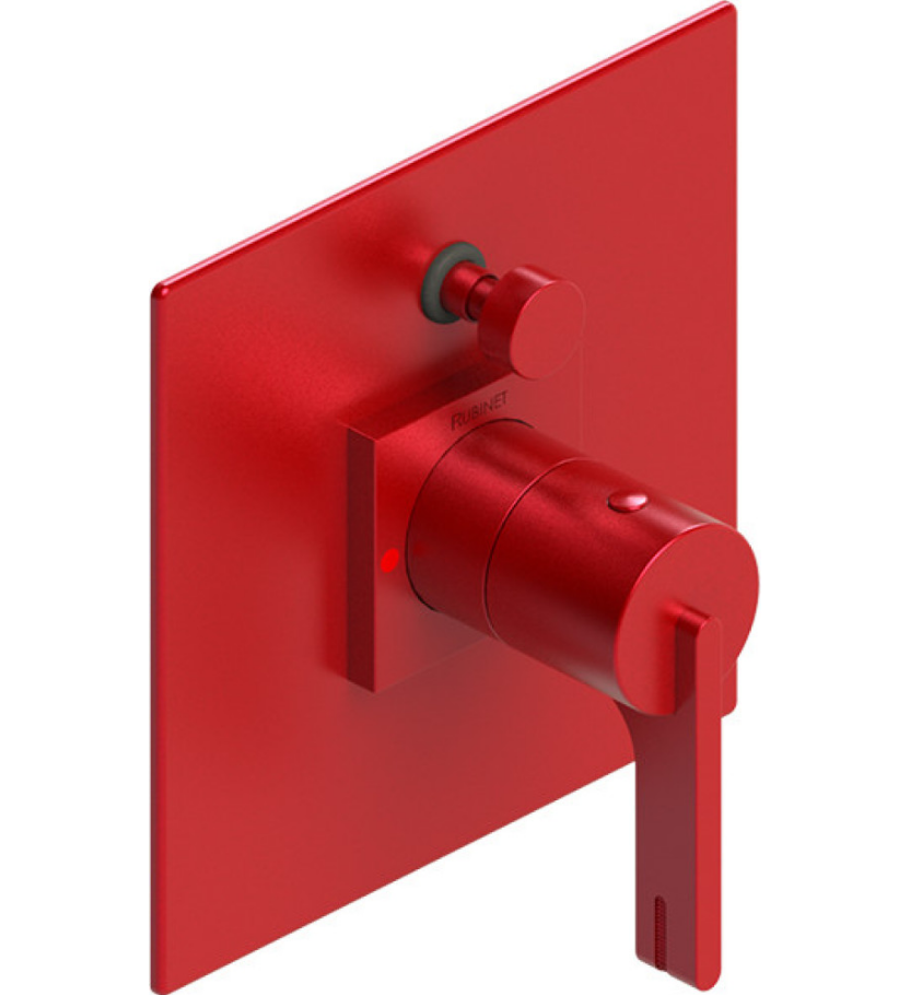 Rubinet T2YRTL Pressure Balance Shower Valve With Stop Two Way Diverter, Trim Only