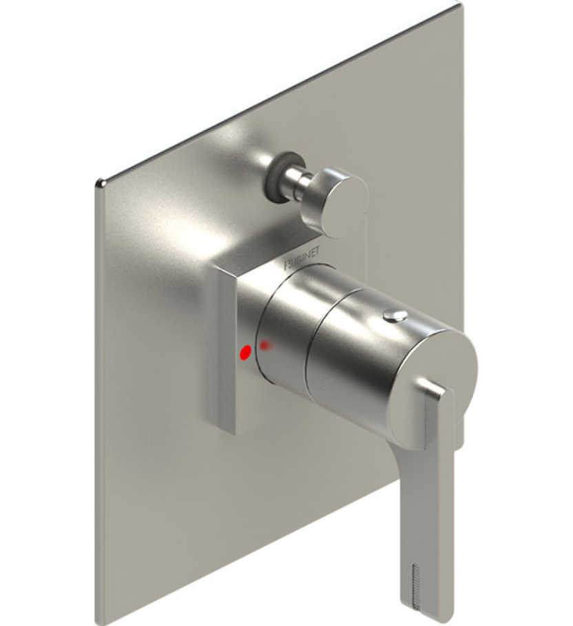 Rubinet T2YRTL Pressure Balance Shower Valve With Stop Two Way Diverter, Trim Only