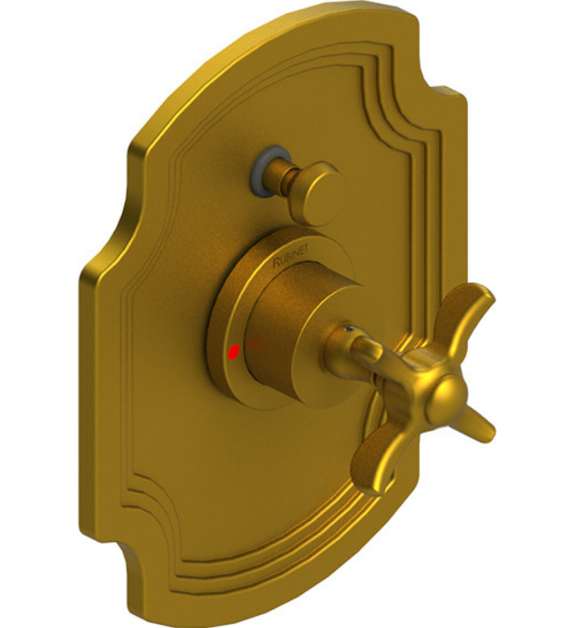 Rubinet T2YRVC Pressure Balance Shower Valve With Stop Two Way Diverter, Trim Only - Parent