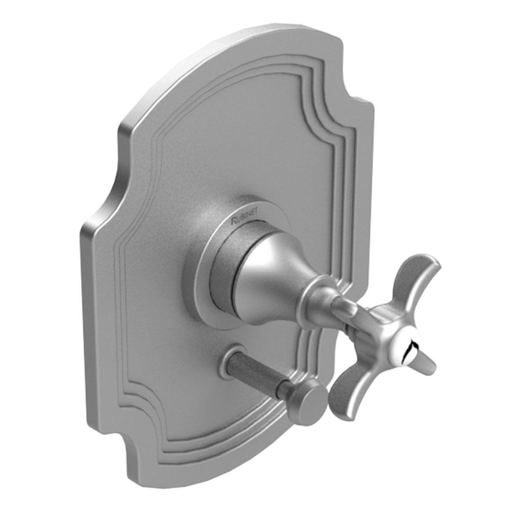Rubinet T2YRVC Pressure Balance Shower Valve With Stop Two Way Diverter, Trim Only