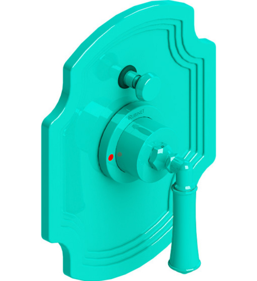 Rubinet T2YRVL Pressure Balance Shower Valve With Stop Two Way Diverter, Trim Only