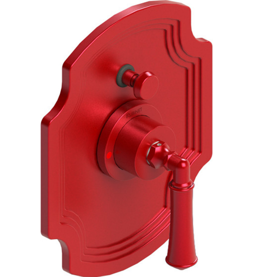 Rubinet T2YRVL Pressure Balance Shower Valve With Stop Two Way Diverter, Trim Only