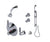 Rubinet T30HOL Temperature Control Shower With Two Way Diverter ShutOff, With One Seperate Volume Control, Hand Held Shower, Bar, Integral Supply Two Body Spray