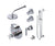 Rubinet T31GNL Temperature Control Shower With Two Way Diverter ShutOff, With One Seperate Volume Control, Hand Held Shower, Bar, Integral Supply, Two Body Spray