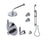 Rubinet T31HOR R Temperature Control Shower With Two Way Diverter ShutOff, With One Seperate Volume Control, Hand Held Shower, Bar, Integral Supply Two Body Spray
