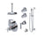 Rubinet T32GNC Temperature Control Shower With Two Way Diverter ShutOff, With One Seperate Volume Control, Hand Held Shower, Bar, Integral Supply, Two Body Spray - Parent