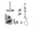 Rubinet T32HOR Temperature Control Shower With Two Way Diverter ShutOff, With One Seperate Volume Control, Hand Held Shower, Bar, Integral Supply Two Body Spray - Parent