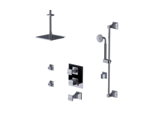 Rubinet T32MQL Temperature Cont Shower With Two Way Diverter ShutOff, With One Seperate Volume Control, Hand Held Shower, Bar, Integral Supply, Two Body Spray - Parent