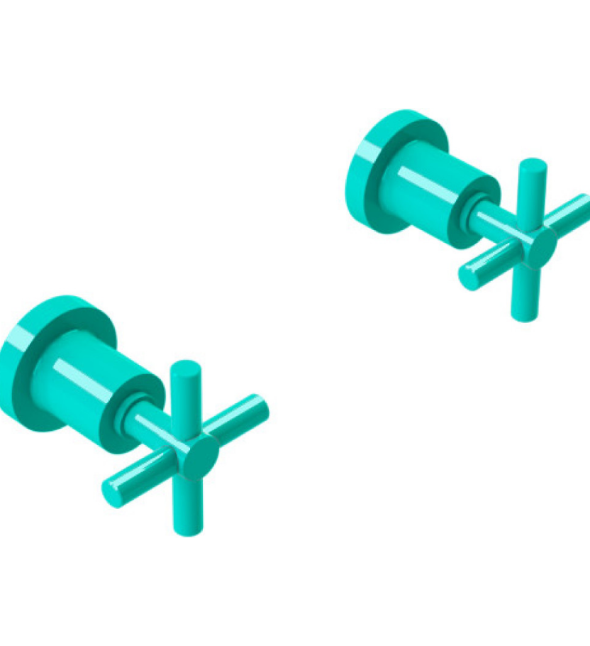 Rubinet T3AGNC Two Valve Tub Filler Trim Only