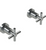 Rubinet T3AGNC Two Valve Tub Filler Trim Only