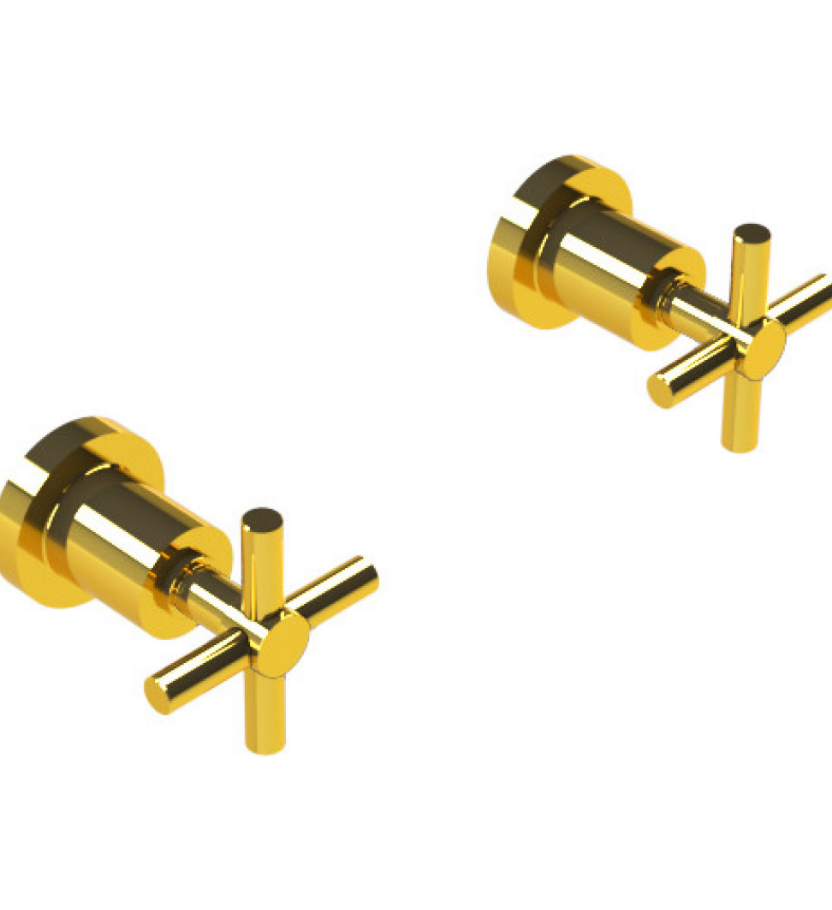 Rubinet T3AGNC Two Valve Tub Filler Trim Only
