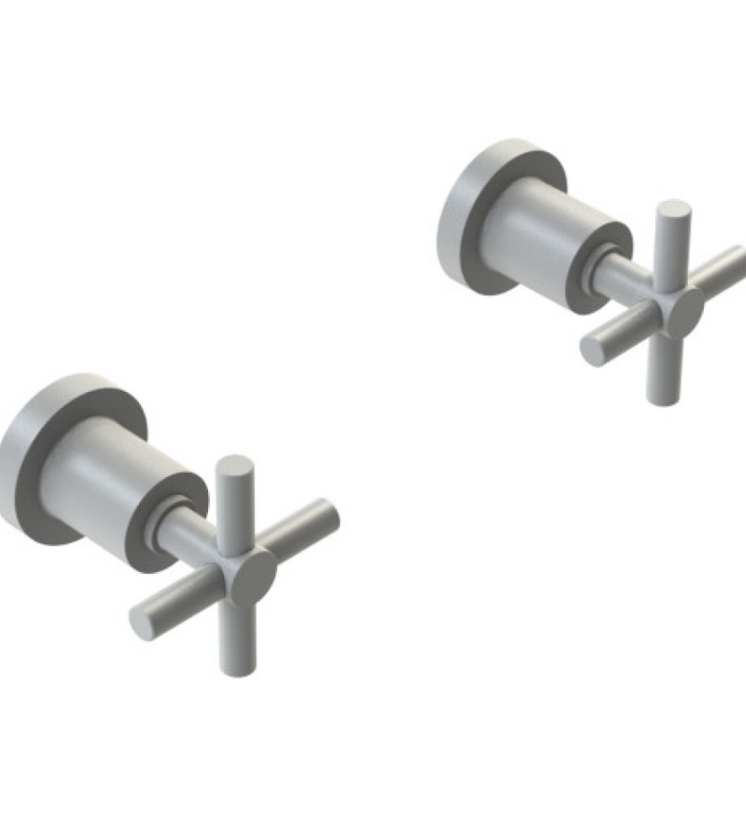 Rubinet T3AGNC Two Valve Tub Filler Trim Only