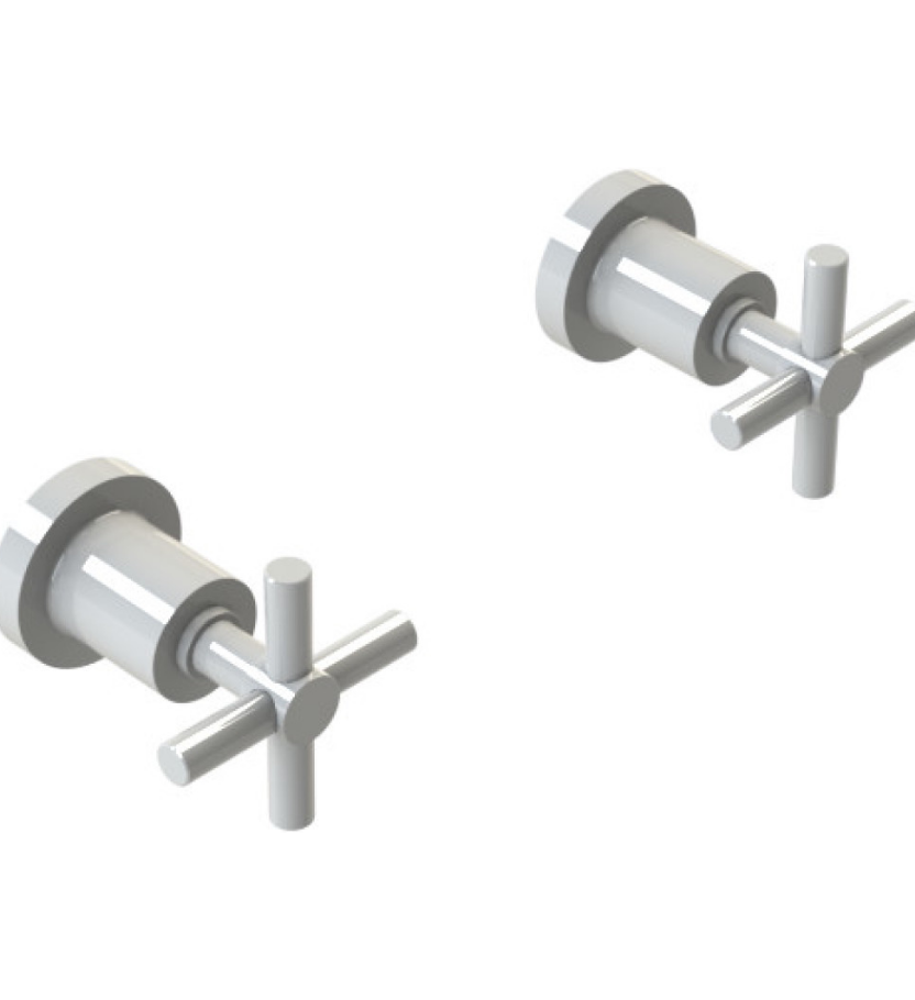 Rubinet T3AGNC Two Valve Tub Filler Trim Only