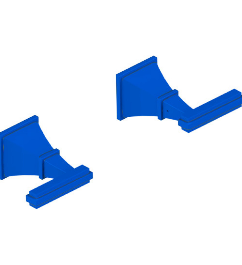 Rubinet T3AMQL Two Valve Tub Filler Trim Only