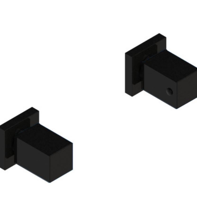Rubinet T3ARSQ Two Valve Tub Filler Trim Only