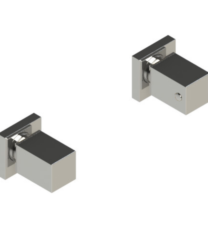 Rubinet T3ARSQ Two Valve Tub Filler Trim Only