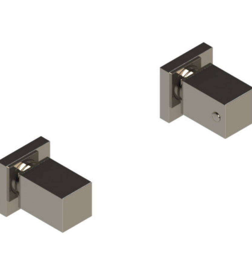 Rubinet T3ARSQ Two Valve Tub Filler Trim Only