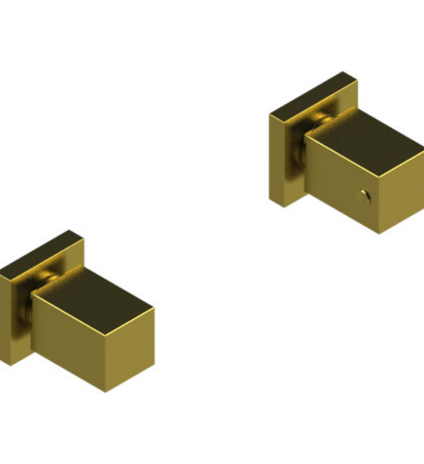 Rubinet T3ARSQ Two Valve Tub Filler Trim Only