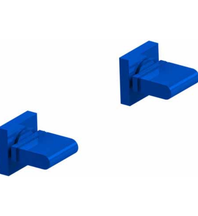 Rubinet T3ARTQ Two Valve Tub Filler Trim Only