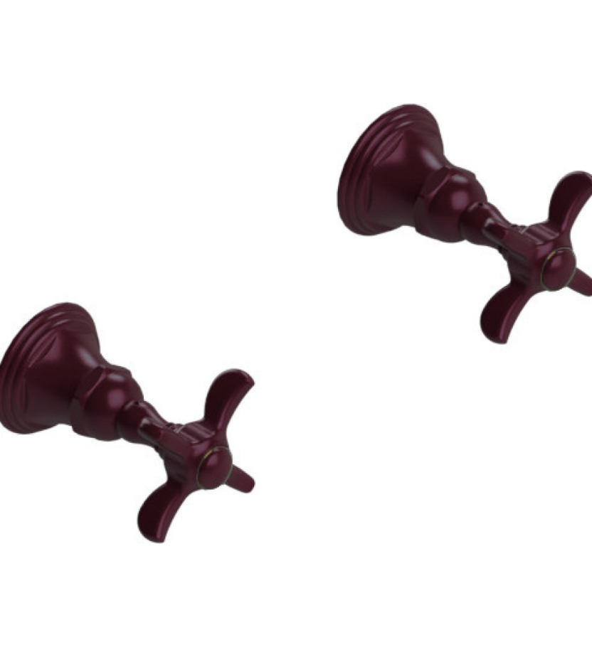 Rubinet T3ARVC Two Valve Tub Filler, Trim Only