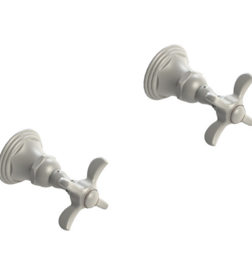 Rubinet T3ARVC Two Valve Tub Filler, Trim Only