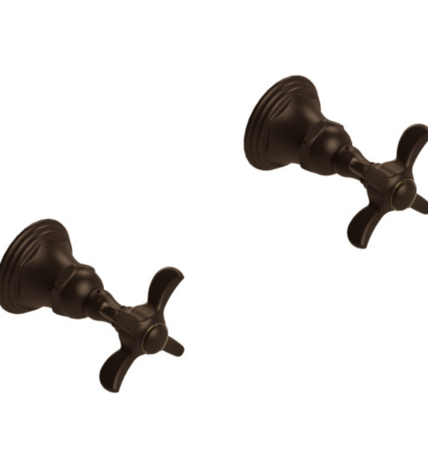 Rubinet T3ARVC Two Valve Tub Filler, Trim Only