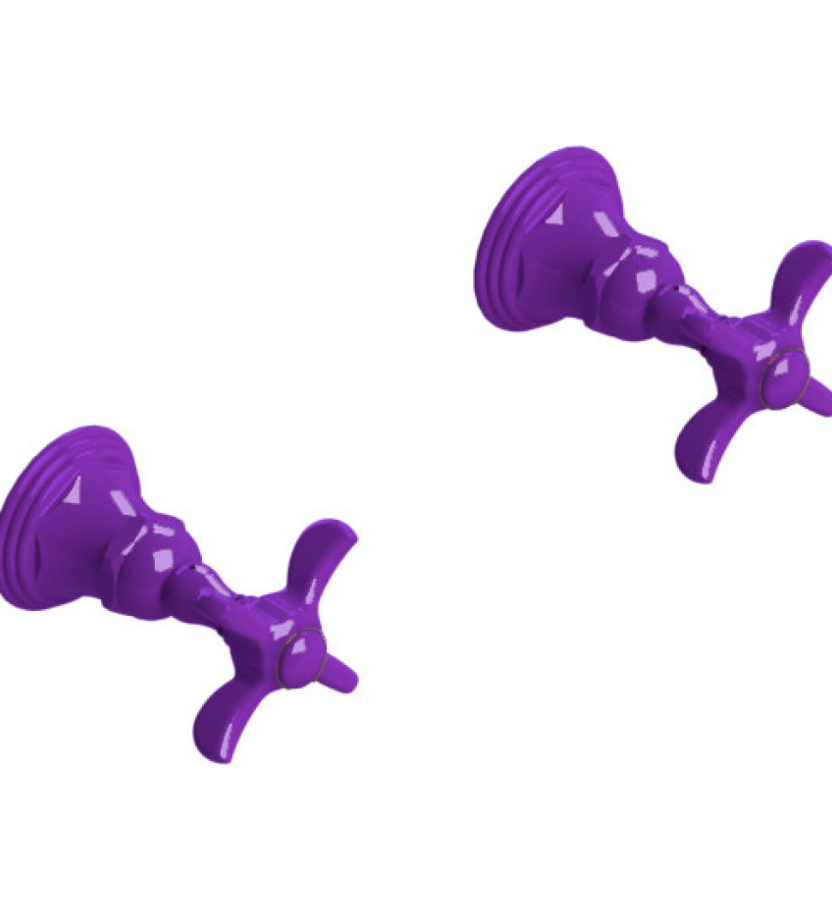 Rubinet T3ARVC Two Valve Tub Filler, Trim Only