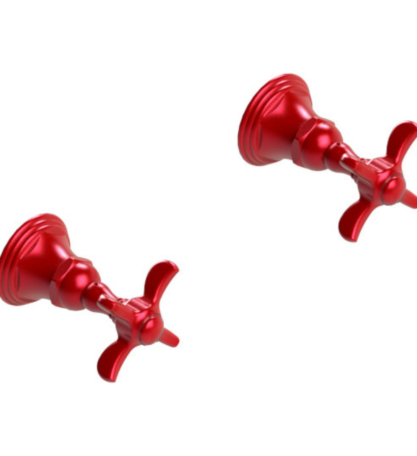 Rubinet T3ARVC Two Valve Tub Filler, Trim Only