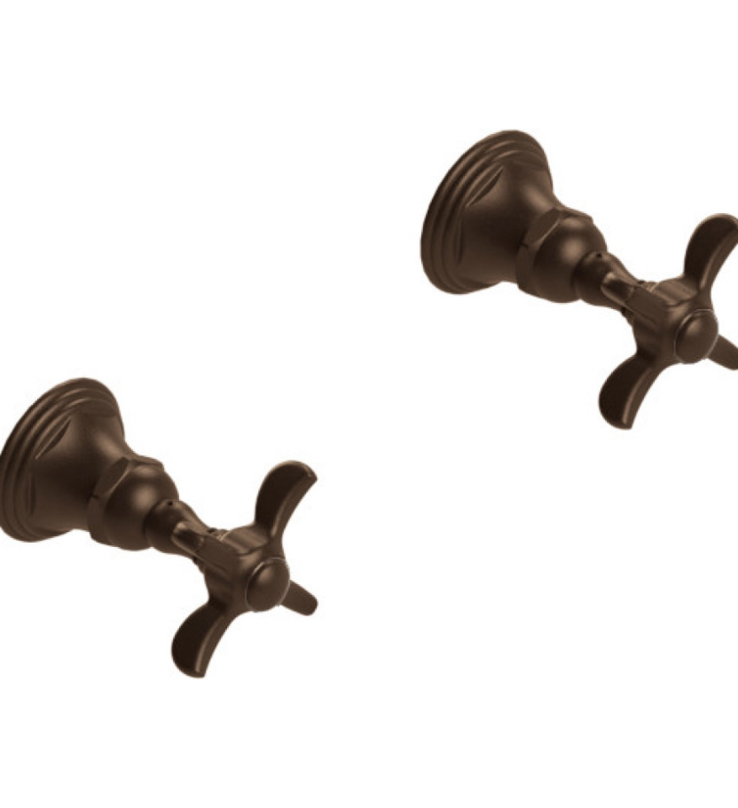 Rubinet T3ARVC Two Valve Tub Filler, Trim Only