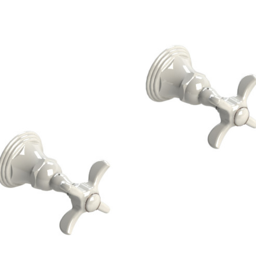 Rubinet T3ARVC Two Valve Tub Filler, Trim Only